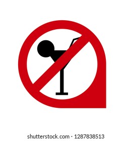 no dring sign.
