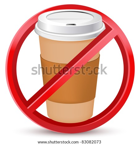 no drink or coffee allowed sign