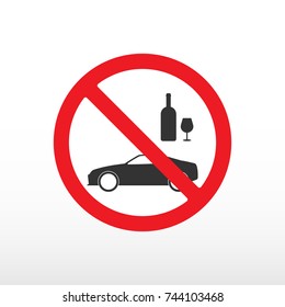 No drink and drive vector sign