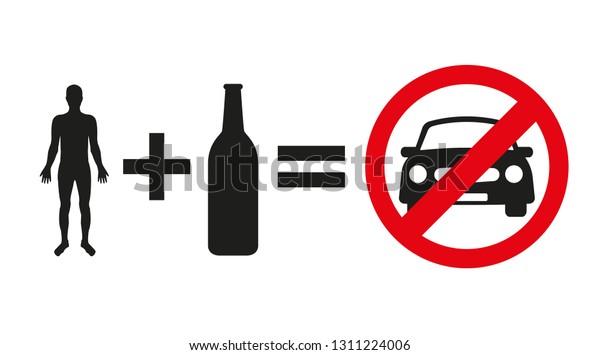No drink and drive vector\
sign