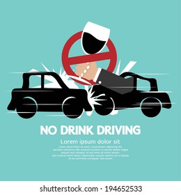 No Drink Driving Vector Illustration