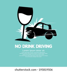 No Drink Driving Vector Illustration