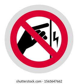 No drink forbidden sign, modern round sticker, vector illustration for your design