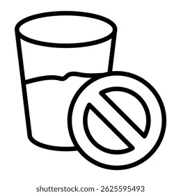 No Drink Icon Element For Design