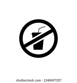 no drink icon. Simple glyphvector of ban set for UI and UX, website or mobile application on white background