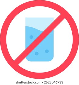 No drink Line vector Icon Design