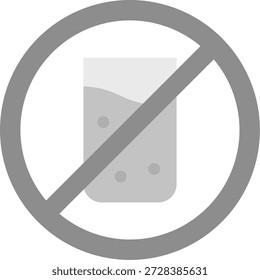 No drink Line vector Icon Design