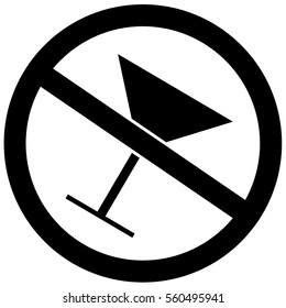 no drink, prohibited sign