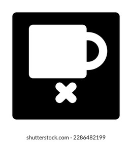 no drink of ramadan month solid icon set