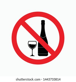 no drink sign icon vector isolated