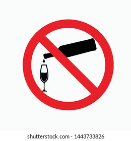 no drink sign icon vector isolated