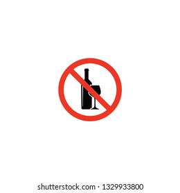 no drink sign on a white background