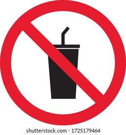 No drink sign, prohibition sign, ban