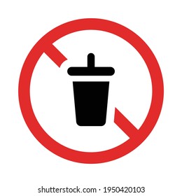 No drink sign symbol illustration.