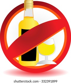 No drink sign vector color design