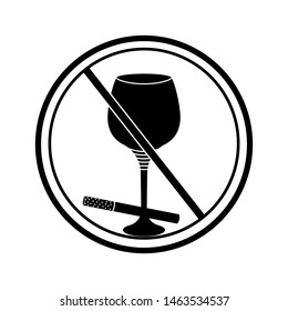 no drink, no smoking, alcoholic drinks icon