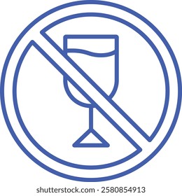 No Drink vector icon. Can be used for printing, mobile and web applications.
