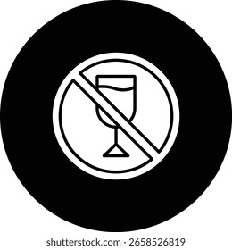 No Drink vector icon. Can be used for printing, mobile and web applications.