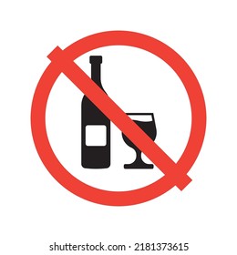 No Drink Vector Icon On White Stock Vector (Royalty Free) 2181373615 ...