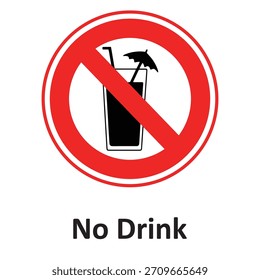 No Drink Vector Icon which can easily modify or edit

