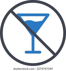 sin bebida Ilustración vectorial sobre un fondo transparente. Símbolos de calidad superior. Iconos vectoriales de glifos para diseño de conceptos y gráficos.