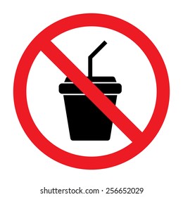 No drink vector sign