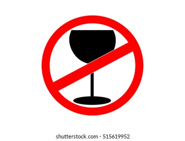 No drink Warning danger symbol prohibiting signs. Forbidden safety information prohibiting signs. 