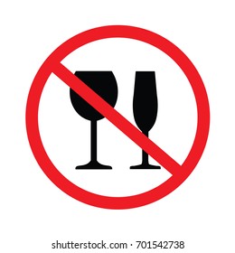 no drinking alcohol sign