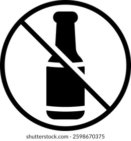 no drinking glyph icon illustration vector