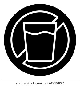 No Drinking Icon Element For Design