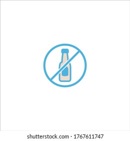 no drinking icon flat vector logo design trendy illustration signage symbol graphic simple