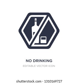 no drinking icon on white background. Simple element illustration from Food concept. no drinking icon symbol design.