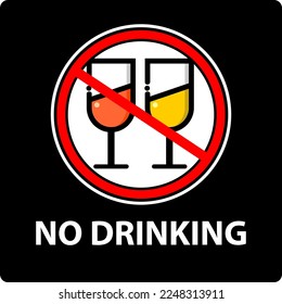No beber, vectores de afiches y pancartas