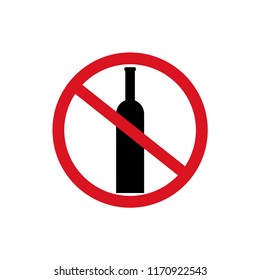 No drinking sign vector icon