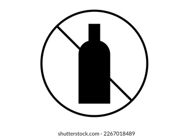 No drinking sign  vector icon on a white background.