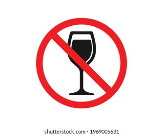 No drinking sign, vector illustration. EPS 10