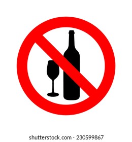 No drinking sign, vector illustration