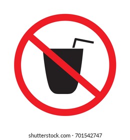 no drinking sign- vector illustration