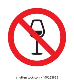 no drinking vector sign