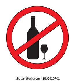 no drinking warning symbol for public places