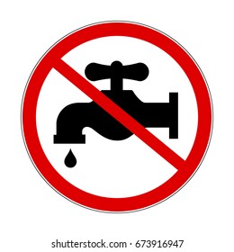 No Drinking Water sign.
