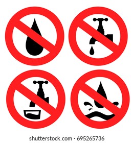 no drinking water or no using water allowed - conservation