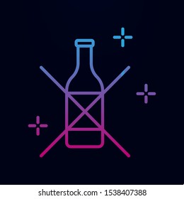 No drinks, airplane, airport nolan icon. Simple thin line, outline vector of airport icons for ui and ux, website or mobile application