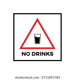 No se permiten bebidas Signo de advertencia