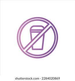 kein Getränkesymbol mit isoliertem Vektorgrafik und transparentem Hintergrund.