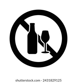 No Drinks icon. sign for mobile concept and web design. vector illustration