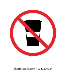 No drinks icon vector. No drinks sign Isolated on white background. Flat style for graphic design, logo, Web, UI, mobile app, EPS10