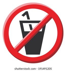 No drinks sign vector illustration