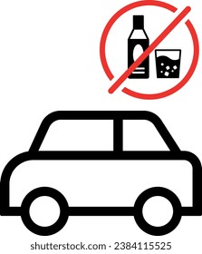 no drive no car no driving ban traffic sign 11842