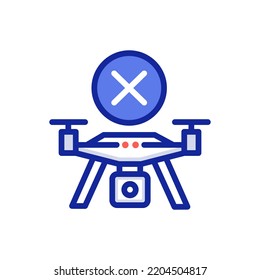 no drone area icon illustration design